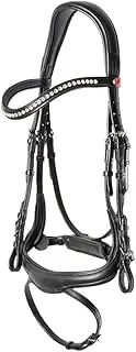 Kieffer Amy Snaffle Leather Horse Bridle (UK Size: Cob) (Black)