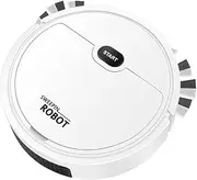 Beufee Robot Vacuum Cleaner, USB Smart 3 in 1 Self Charging Robotic Vacuum Mopping Robot Vacuum for Home,Pet Hair,Hard Floors (White)