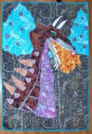 Homemade Fire Breathing Dragon Quilt (OOAK)