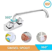 Commercial Kitchen Sink Faucet Swivel Spout Wall Mount Nsf Certified