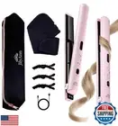 2-in-1 Cordless Hair Straightener and Curler | Ceramic Portable Flat Iron, Du