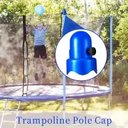 Blue Plastic Caps For Trampoline Poles 6 Pack Fits Standard Jumping Bed New