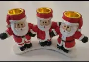 SANTA CLAUSE Decorative Candle Holder, 3 Candle capacity Christmas Decor