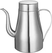 Stainless Steel Oil Dispenser - Oil Storage Container for Kitchen - Olive Oil Dispenser SUS304 Stainless Steel Cooking Kitchen No Drip Oil Can Vinegar Container