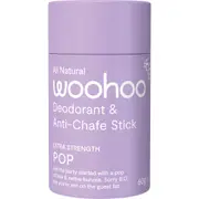 Woohoo Body Deodorant Stick Pop Extra Strength(Anti-Chafe) 60g
