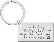 First Father Day Gifts for New Dad Daddy To Be Gifts for 1st Time Dad Father Pregnancy Announcement Presents for Dada Daddy Birthday Gift Keychain for Son Husband Fathers Day Presents for Son In Law
