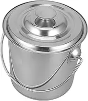 EXHUMKY Stainless Steel Water Bucket with Lid Rice Holder for Home Storage Versatile Water Storage Container for Liquids and Grains for Friends