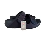 FitFlop Gogh Moc Slide Sandals Men Midnight Navy Nylon US 12.5 EUR 46