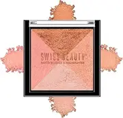 [SWISS BEAUTY] Baked Blusher & Highlighter, Face MakeUp, Multicolor-01, 7g