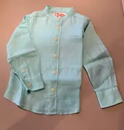 linen shirt 14,4,6 WATERGREEN
