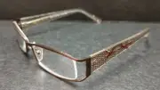 Foster Grant +1.25 Reading Glasses Designer Series Style LEELAH Brown Readers