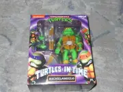 NECA TMNT TURTLES IN TIME MICHELANGELO 5" MINT IN BOX SEALED ACTION FIGURE