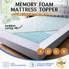 ALL SIZE Bamboo Cover Memory Foam Mattress Topper Underlay 8CM Bedding Pad Mat