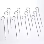 5.75"Flat Stainless Skewers,Metal Potato Skewrs,Short Barbecue, Needle Barbecue Skewers,Baking Rods,Corn on The Grill,Home Cooking,12 pcs (5.75 INCH Flat BBQ 12)