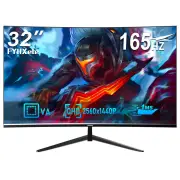 FYHXele FY32QHC 32 Inch Curved Gaming Monitor QHD 165Hz 1ms VA Panel AMD FreeSync 2800R Curvature VESA Mount HD/DP/USB/A