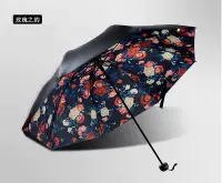 在飛比找Yahoo!奇摩拍賣優惠-熱賣潮款 創意太陽傘女 黑膠防曬遮陽傘 防紫外線 黑膠晴雨傘