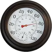 Generic Temperature Humidity Meter Weather Station Temperature Gauge Vintage Style Climate Comfort Reminder for Home Use Greenhouse