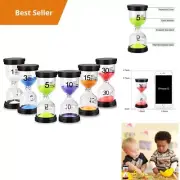6 Pack Sand Timer Set for Kids & Adults - Colorful Hourglass Timers 1-30 Minutes