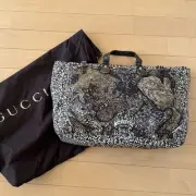 GUCCI Super Rare World Map Boston Bag Travel Bag Gift Present 0523b