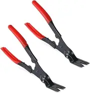 2PCS Car Lamp Plier Auto Repair Tool – Durable Automotive Clip Pliers with Non-Slip PVC Rubber Coating – Rivet Remover, Separation Forceps, Automotive Fastener Removal Tool