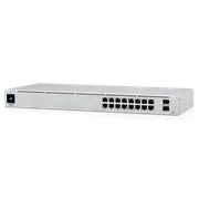 Ubiquiti UniFi 16-port Managed Gigabit Switch - 8x PoE+ Ports, 8x Gigabit Ethernet Ports, 2x SFP , 42W, Touch Display, Fanless , GEN2, 2Yr Warr