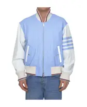 4 Bar Stripe bomber jacket 2,3,4,5 light blue