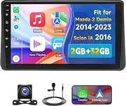 Android 13 Car Stereo,2GB+32GB Wireless Carplay Android Auto 9inch Touchscreen Radio Stereo Auto GPS Navigation Mirror Link Backup Camera SWC Fit for Mazda 2 Demio 2014-2023,Scion iA 2016