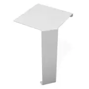 Baseboard Heater Cover Inside Corner 90 Degree White Steel Slip-On Easy Install
