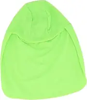 [Baluue] 1Pc Long Tail Sun Hat Breathable Neck Guard Shawl for Outdoor Sports Protection Helmet Liner Cap for Cycling and Construction Sites Fluorescent Mesh Design Green