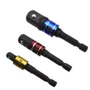 3PCS Practical Steel Post With Aluminum 1/2 3/8 1/4 Auto Parts Adapter