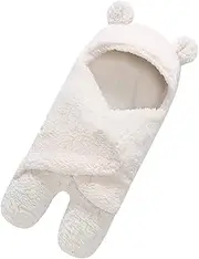 Vaguelly Quality Newborn Sleeping Bag Plush Warm Split Leg Sleeping Wrap Perfect for Baby's Sleep