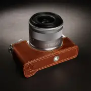 Genuine Real Leather Half Camera Case Bag Cover for Canon EOS M100 M200