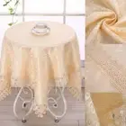 Jacquard Round Table Cloth Lace Square Tablecloth Hotel Party Coffee Desk Cover