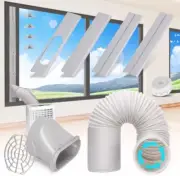 Portable Air Conditioner Window Vent Kit 5.9” Exhaust Hose Adjustable #C3