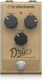 TC Electronic DRIP SPRING REVERB Retro Spring Reverb with Adjustable Dwell, Mix and Tone for Sparkling Reverb Sound