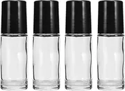 AUTSUPPL Essential Oil Roll-on Bottles Set 4pcs 30ml Empty Refillable Subpackaging Bottles Travel Size Leakproof