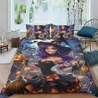 Bedding Suit Happy Halloween Comforter Cover Set Pumpkin Ghost Witch22