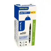 Pilot Begreen Twin Tip Permanent Marker Value Box Extra Fine 0.45Mm And Fine 0.5
