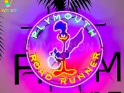 Plymouth Road Runner Vehicles Car 18"x18" Neon Light Sign Lamp HD Vivid Printing