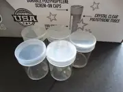 5 Whitman Silver Eagle Dollar Round Clear Plastic Tubes w/ Screw On Caps