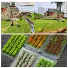 DIY Miniature Static Grass Tufts Colorful Flower Strips Flower Cluster