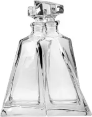 Bohemia Crystal, Set of Two 16 Oz. Crystal Decanters "Lovers", 11" H