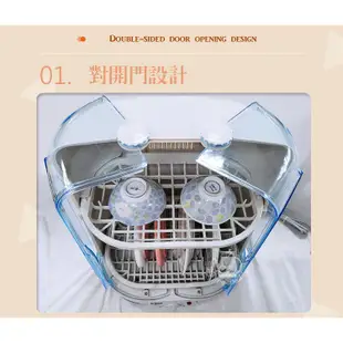 【優佳麗】6人份 溫風循環直立式烘碗機 HY-168 台灣製造 MIT 2小時定時 桌上型烘碗機