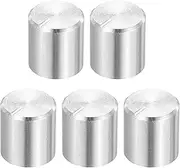 uxcell Potentiometer Control Knob 6mm D Type Shaft Electric Guitar Power Amplifiers Stereos, Bass 180 Degrees 6x10x10mm Aluminum Plastic Knobs Silver 5PCS