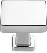 KOOFIZO Square Top & Base Cabinet Knob - Chrome Pull Handle (30mm / 1.2 Inch), 20-Pack for Kitchen Cupboard Door, Bedroom Dresser Drawer, Bathroom, Vanity, Wardrobe Hardware Knob 1 - 20Pcs