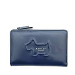 RADLEY LONDON 經典狗狗雙層中夾 素面真皮皮革 中夾 皮夾 錢包 蘇格蘭梗犬 海軍藍色(現貨)▶指定OUTLET商品5折起☆現貨【送禮首選★APP下單點數4倍送】