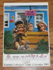 VTG 1981 Goebel Collectors' Club Amerikids Calendar by H.Holt