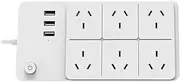 Connect SmartHome Wi-Fi Powerboard | 6 Individually Controlled Outlets + 3 USB Ports | Remote Control, Energy Monitoring, Voice Assistant Compatible – Google & Alexa Smart Plug Extension