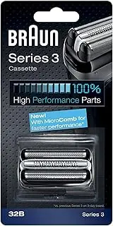 Braun Series 3 32B Foil and Cutter Replacement Head, Compatible with Models 3000s, 3010s, 3040s, 3050cc, 3070cc, 3080s, 3090cc (Packaging May Vary)
