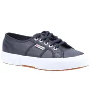 Superga 2750 Tumbled Leather Mens Trainers Blue Navy Uk 9